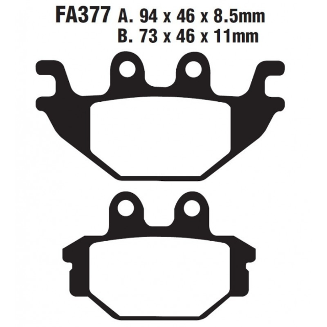 Pastillas de freno traseras Yamaha MT 125 14-19 EBC - orgánicas FA377
