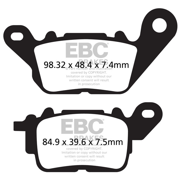 Front brake pads Yamaha N-Max 125/150 15-23 EBC - carbon