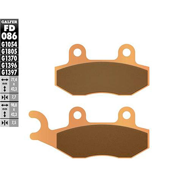 Pastillas de freno Husqvarna CR 125/250 Galfer - sinterizadas offroad FD086G1396