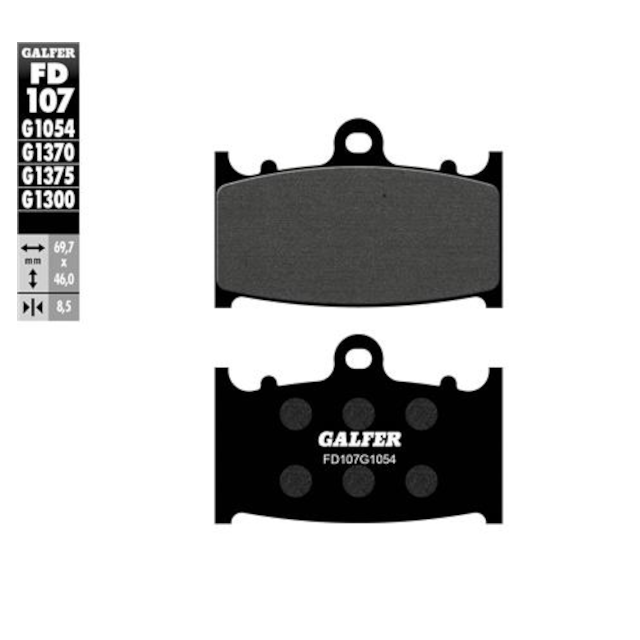 Pastillas de freno Kawasaki ZZR 1100/1200 >1993 Galfer - semi-metal FD107G1054