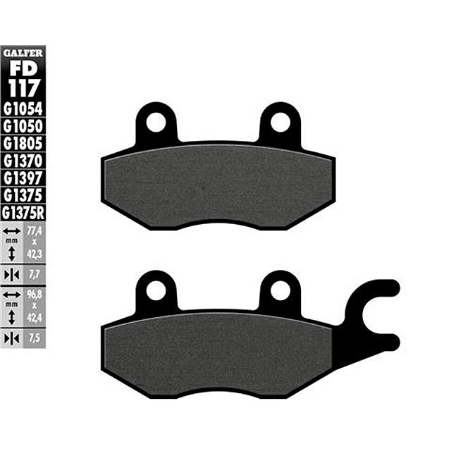 Pastillas de freno Daelim Roadwin 250 R FI >2011 Galfer FD117G1050