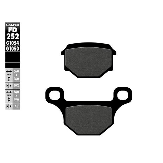 Pastillas de freno Derbi GPR 125 R >2009 Galfer - semi-metal
