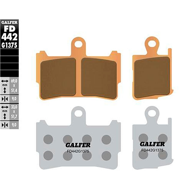 Pastillas de freno Honda VFR 1200 FA 10-13 Galfer FD442G1375