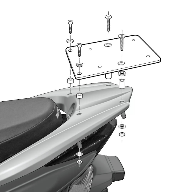 Fijaciones Top Master Honda Vision 125 Shad H0VS12ST