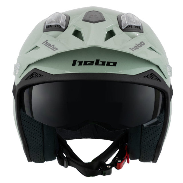 Casco trial Hebo Zone 5 monocolor - verde