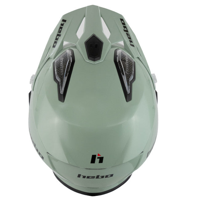 Casco trial Hebo Zone 5 monocolor - verde