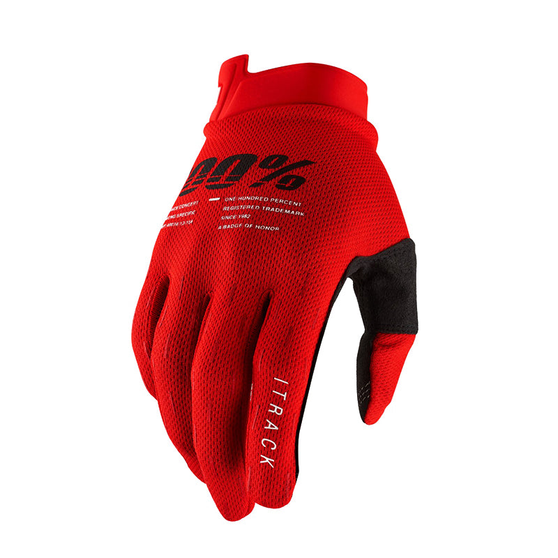Luvas Motocross 100% Itrack - vermelho