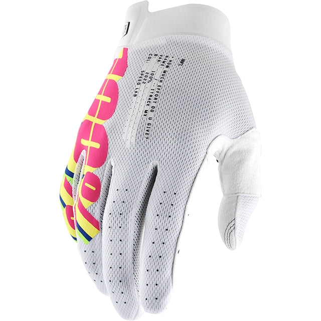 Guantes Motocross 100% Itrack System blanco