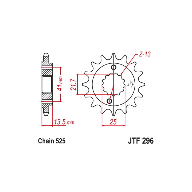 Piñon Honda VT 600 Shadow 15-Z JT Sprockets JTF296.15