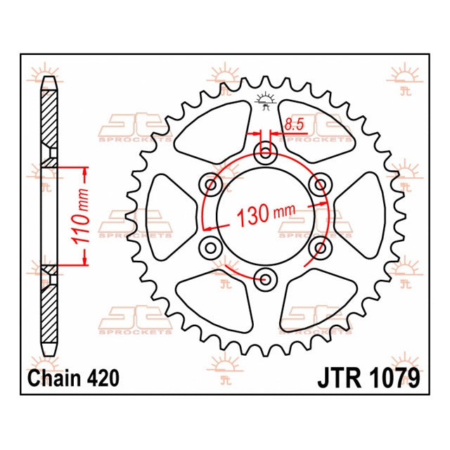 Corona de acero CPI SM JT Sprockets