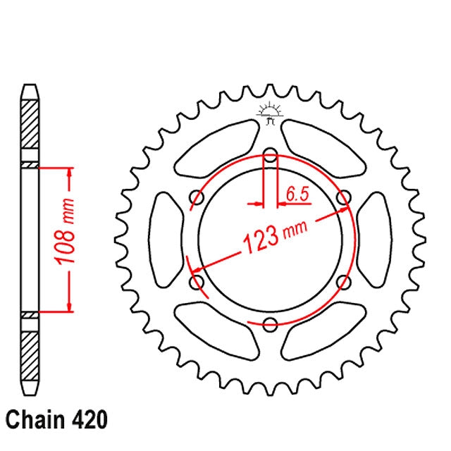 Corona JT Aprilia RS 06-11 53 dientes acero JTR1133.53