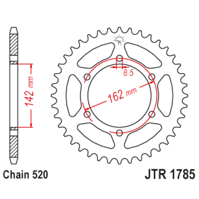 Corona de Acero 48 Dientes JTR1785 JT Sprockets JTR1785.48