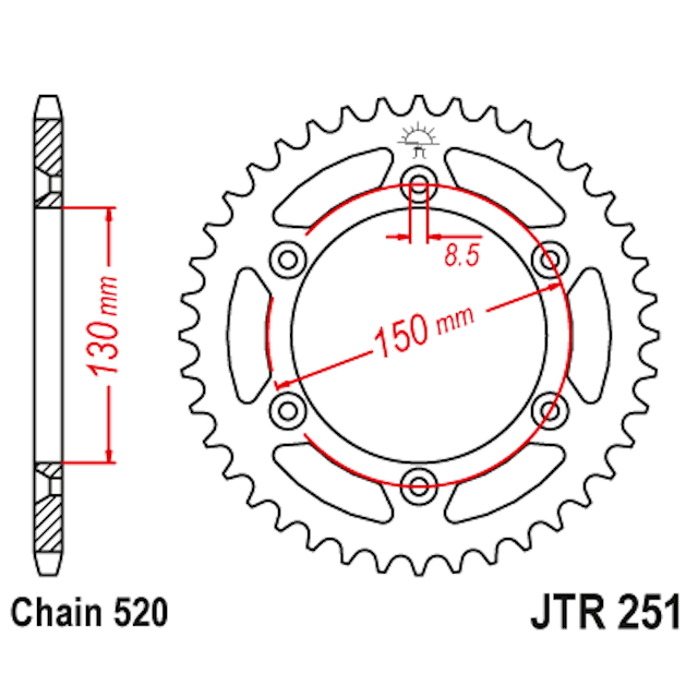 Corona Yamaha YZ / YZF / WRF Z-49 Acero JT Sprockets JTR251.49