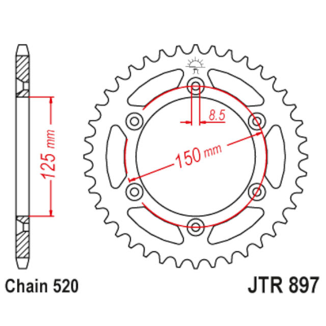 Corona KTM / Husqvarna / Husaberg Z-48 Acero JT Sprockets JTR897.48