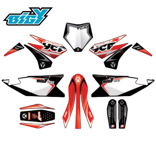 Kit de adhesivos completo YCF Bigy 125 MX 2024 KDBIGY12524