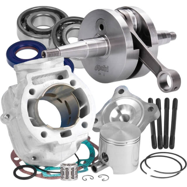 Cylinder and crankshaft kit Polini Aluminium 80cc Derbi Euro 3/4