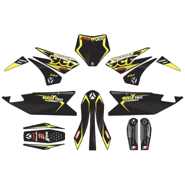 Kit de adhesivos completo YCF Bigy Factory Daytona FD190 MX XL 2024 KDBIGYFD19024XL