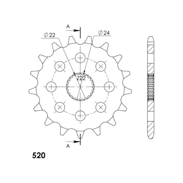 Kit de transmissão Aprilia RS 125 92-05 17x40 passo 520 108 elos DID