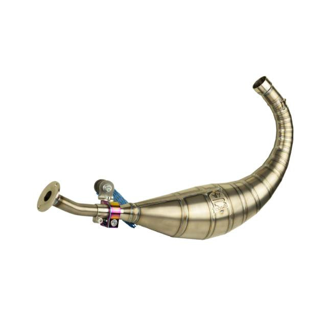 Collecteur d’échappement titane KRM Minarelli AM6 90-100cc