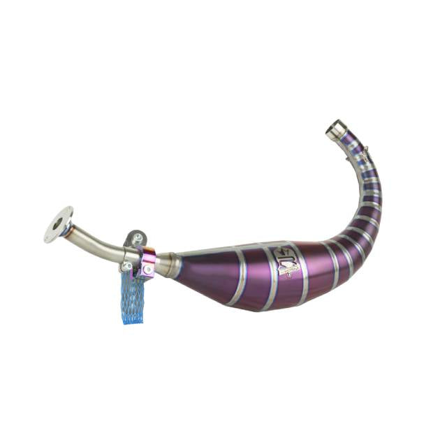 Titanium violet exhaust scarf KRM Minarelli AM6 80-90cc