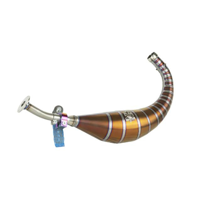 Collecteur d’échappement titane bronze KRM Minarelli AM6 100-115cc