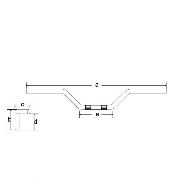 Manillar TRW Superbike d. 22 mm Aluminio Plata