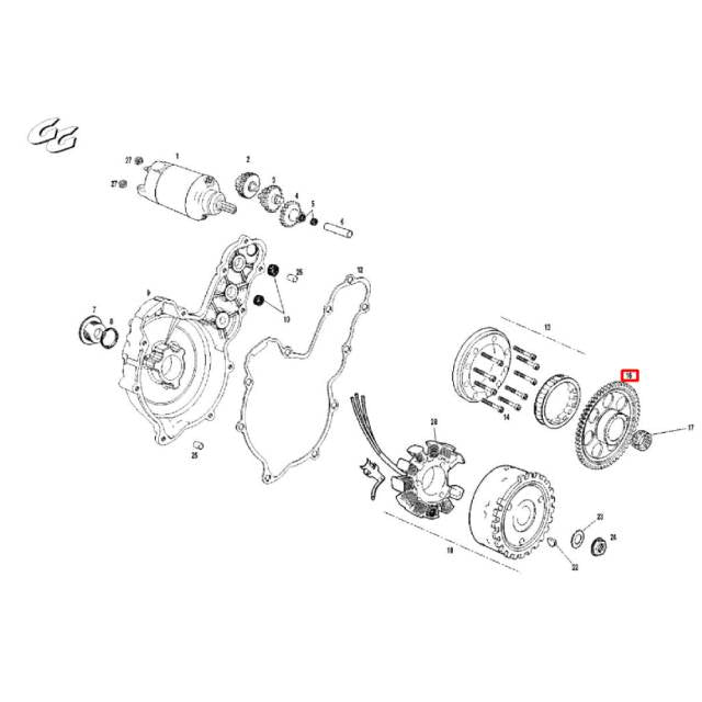 Corona de arranque Gas Gas FSE 400/450 03-04