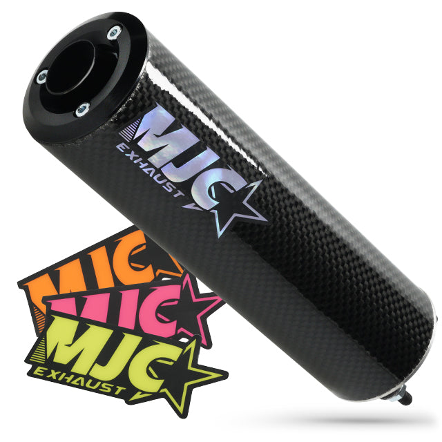 Silenciador escape MJC 70/100cc Derbi / Minarelli AM6 - carbono