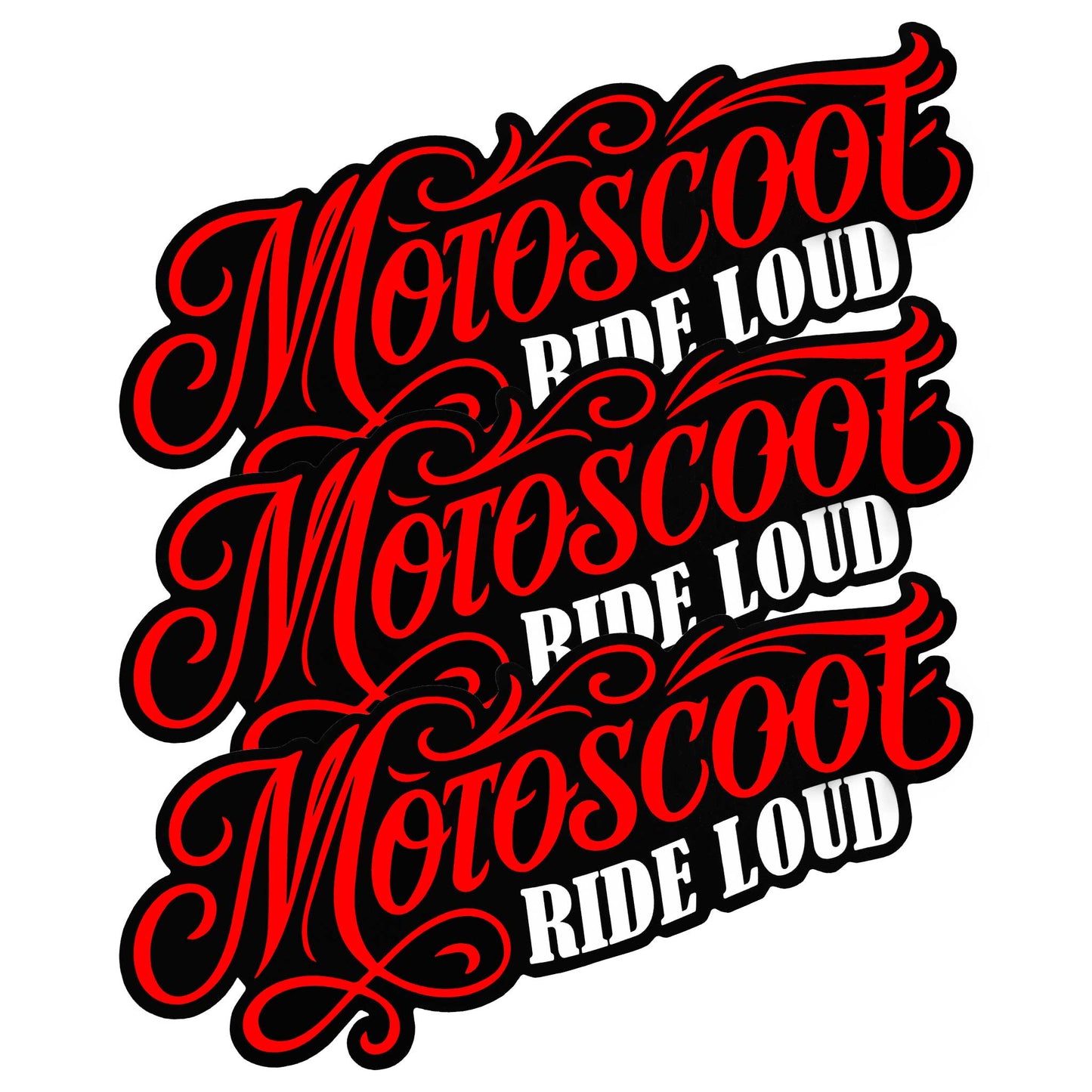 Autocollant Motoscoot Ride Loud Retro