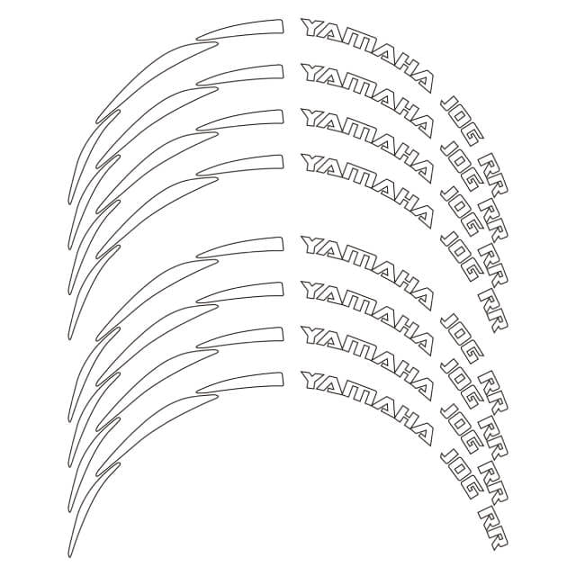 Yamaha Jog R/RR wheel rim sticker