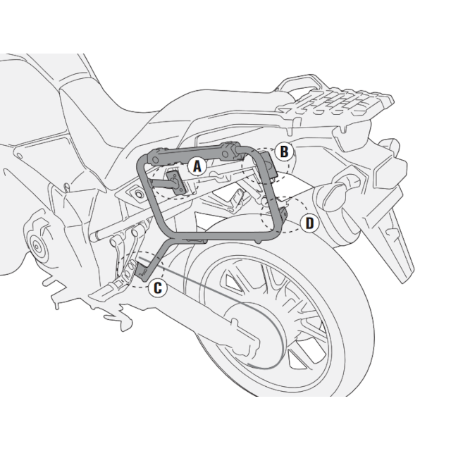 Support valises latéral Monokey Cam-Side Suzuki DL V-Strom 1000 2014 Givi