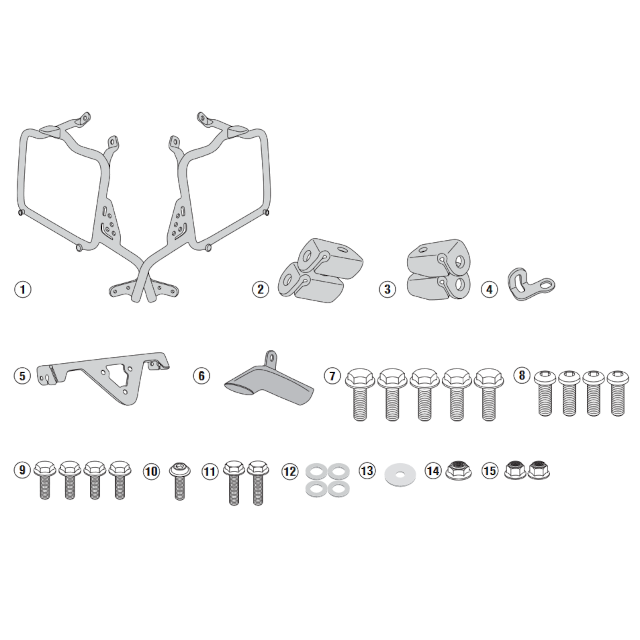 Support valises latéral Monokey-Retro-Fit Ducati Scrambler 800 2015 Givi