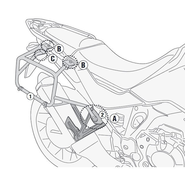 Portamaletas lateral One-Fit Monokey Honda CRF 1100L Africa Twin Givi