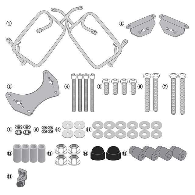 Suitcase rack lateral One-Fit Neutral Honda CRF 1100L Africa Twin 20-21 Givi