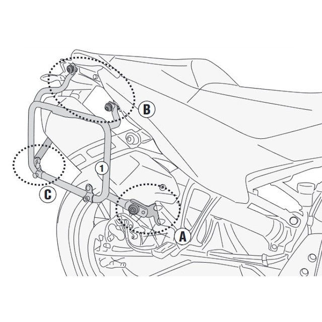 Suporte de malas lateral One-Fit Monokey Cam-Side KTM 790 Adventure-R 19-20 Givi
