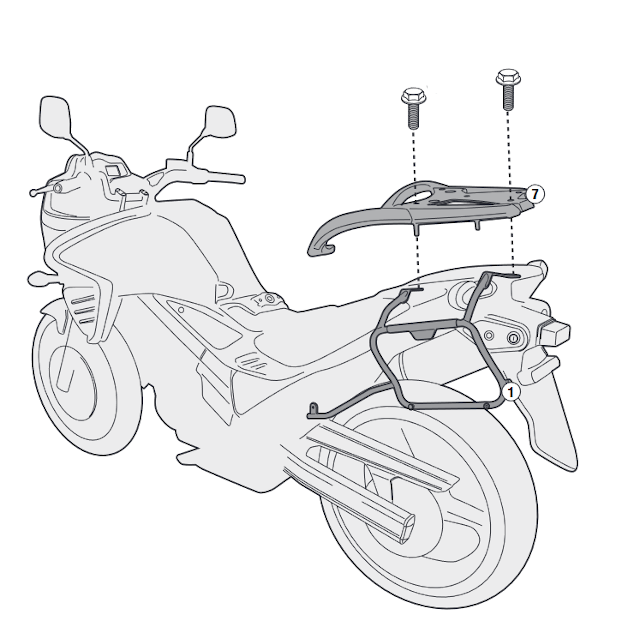 Support valises latéral Monokey Side Suzuki DL V-Strom L2 650 11-13 Givi