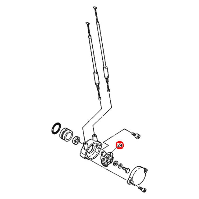 Poulie de soupape d'échappement Yamaha DT 125 R / RE 02-06