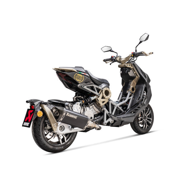 Silencieux Akrapovic Slip-On Line pour Italjet Dragster 125-200 >22 (CE) titane-noir