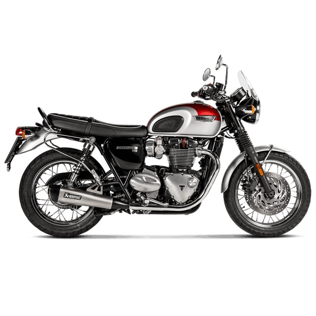 Échappement Akrapovic Slip-On Line Double Triumph Bonneville T100/T120 16-20 (CE) - titane