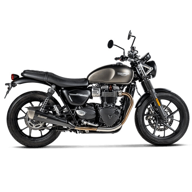 Échappement Akrapovic Slip-On Line Double Triumph Street Twin 16-20 (CE) titane-noir