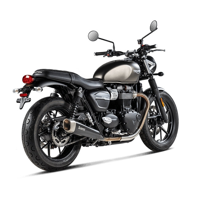 Échappement Akrapovic Slip-On Line Double Triumph Street Twin 16-20 (CE) titane-noir