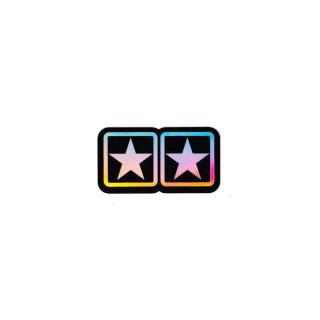Pegatina holografica 2 estrellas 50x25mm Stage6 S6-0533/HL