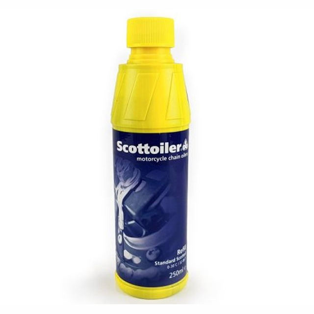 Aceite cadena estándar 0-30 grados 250ml Scottoiler - azul SA-0008