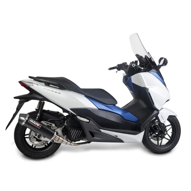 Escape Yasuni 4T Honda Forza 125 (CE) - negro - tapa Carbono