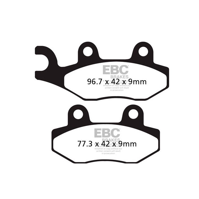 Pastillas de freno delanteras Kymco Agility R12 50/125 EBC - organicas SFA228
