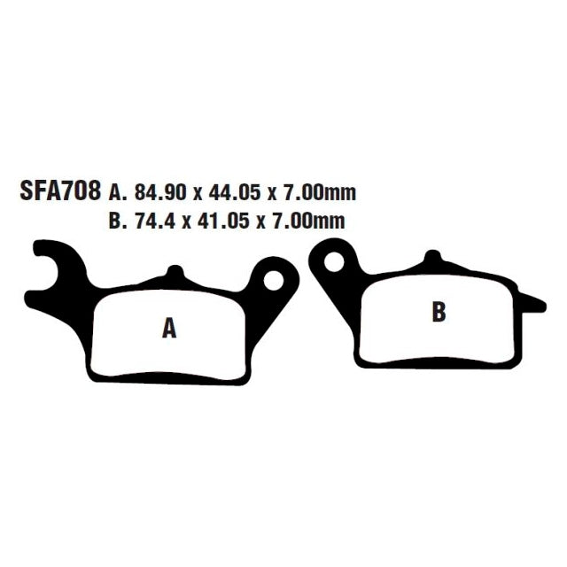 Pastillas de freno delanteras Honda Vision NSC 110 21-24 EBC - organicas SFA708