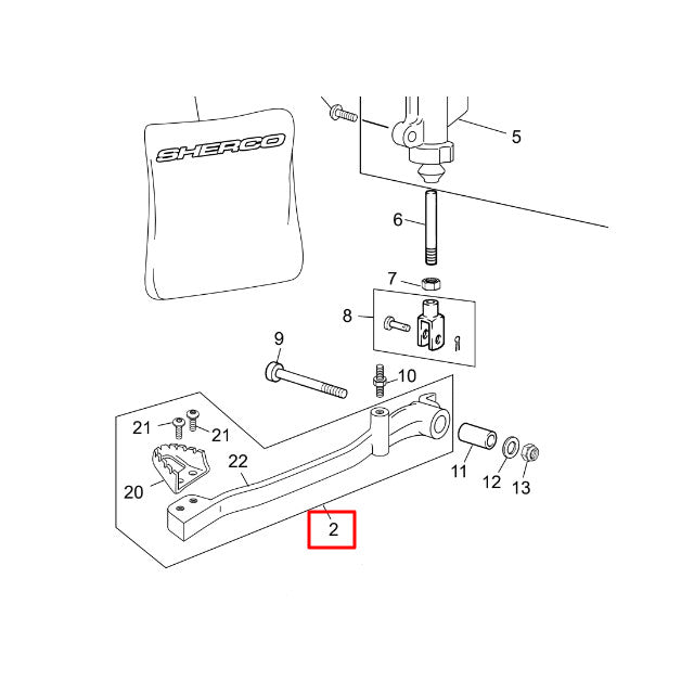 Pedal de travão Sherco SM-R / SE-R 50
