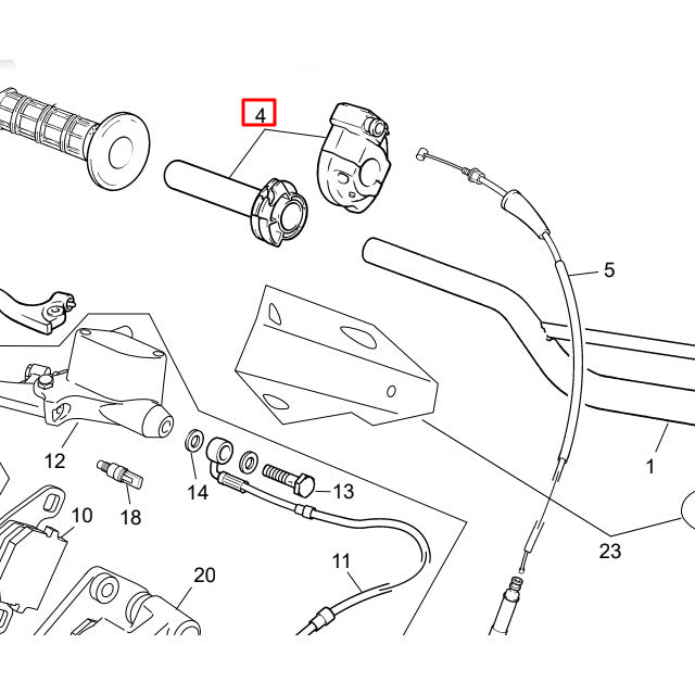 Punho do acelerador Sherco 50