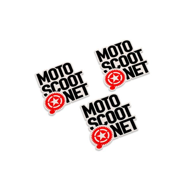 Motoscoot square sticker - black