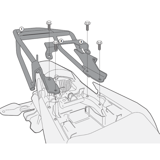 Soporte baúl Monolock Honda CBr 125/250 11-12 Givi